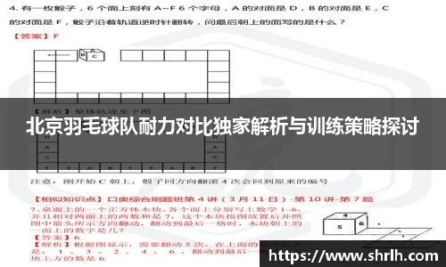 北京羽毛球队耐力对比独家解析与训练策略探讨
